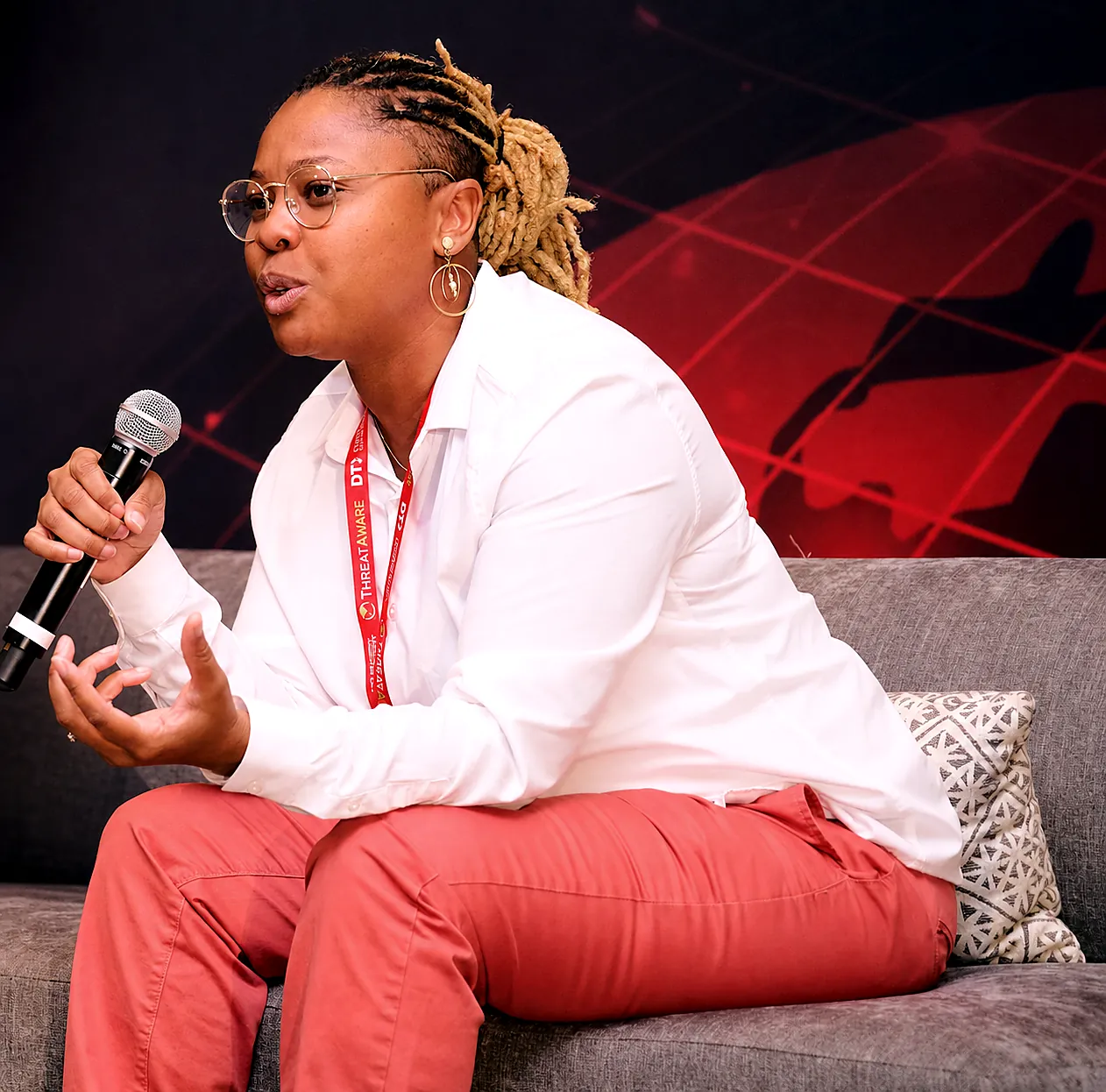 Chamon Gayton speaking at the Cyber Security Leaders Summit