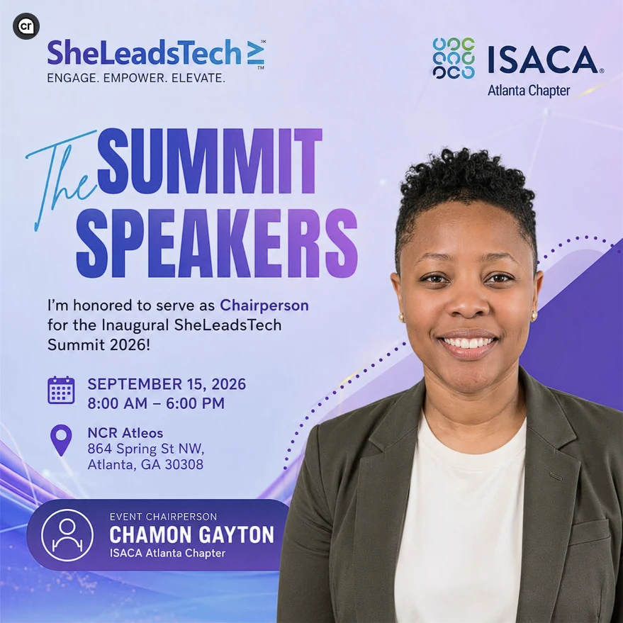 SheLeadsTech Summit 2026, ISACA Atlanta Chapter — Event Chairperson